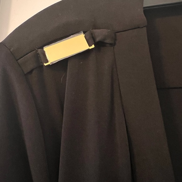 Calvin Klein Black Wrap Dress - Picture 5 of 9